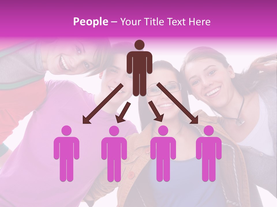 Together Smile Girl PowerPoint Template