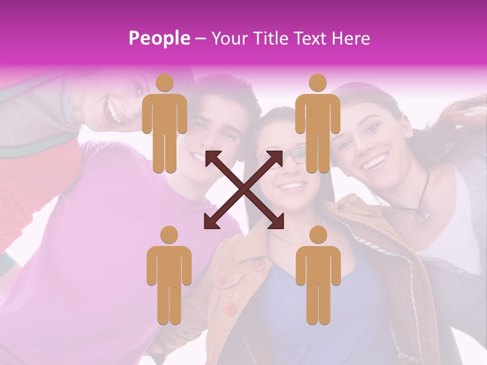Together Smile Girl PowerPoint Template