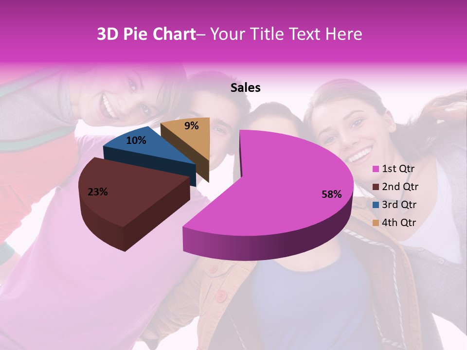 Together Smile Girl PowerPoint Template