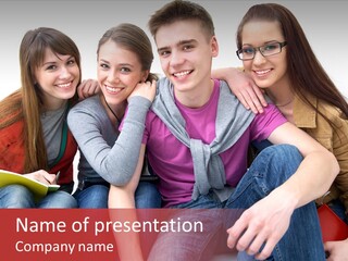 Years Refreshment Caucasian PowerPoint Template