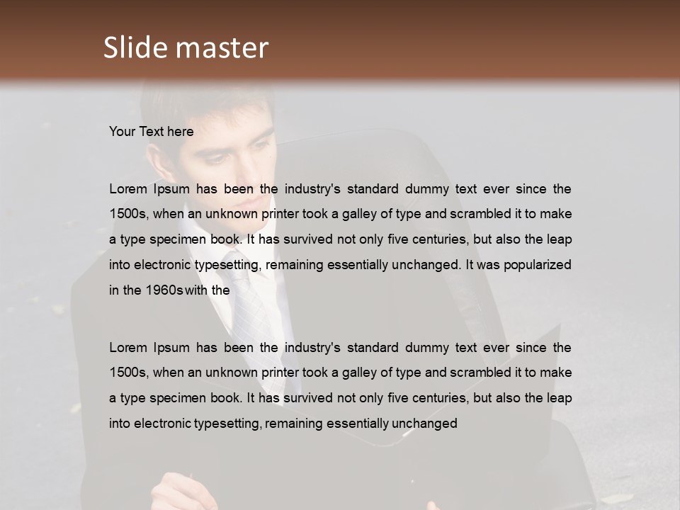 Road Portrait Abstract PowerPoint Template