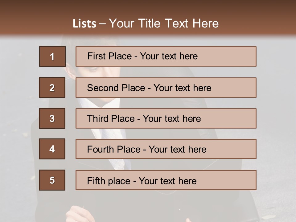 Road Portrait Abstract PowerPoint Template