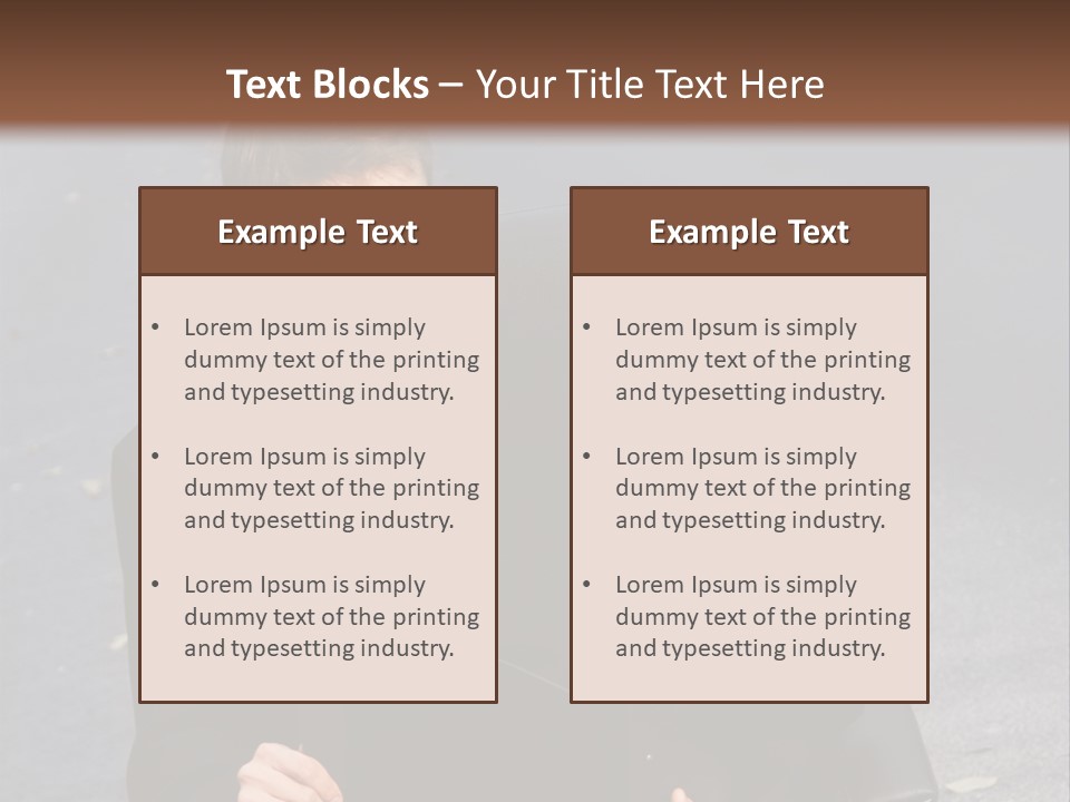 Road Portrait Abstract PowerPoint Template