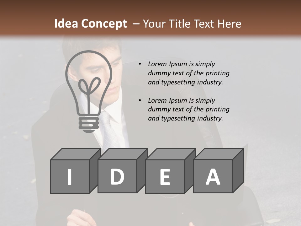 Road Portrait Abstract PowerPoint Template