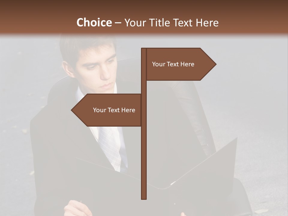 Road Portrait Abstract PowerPoint Template