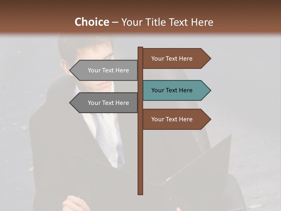 Road Portrait Abstract PowerPoint Template