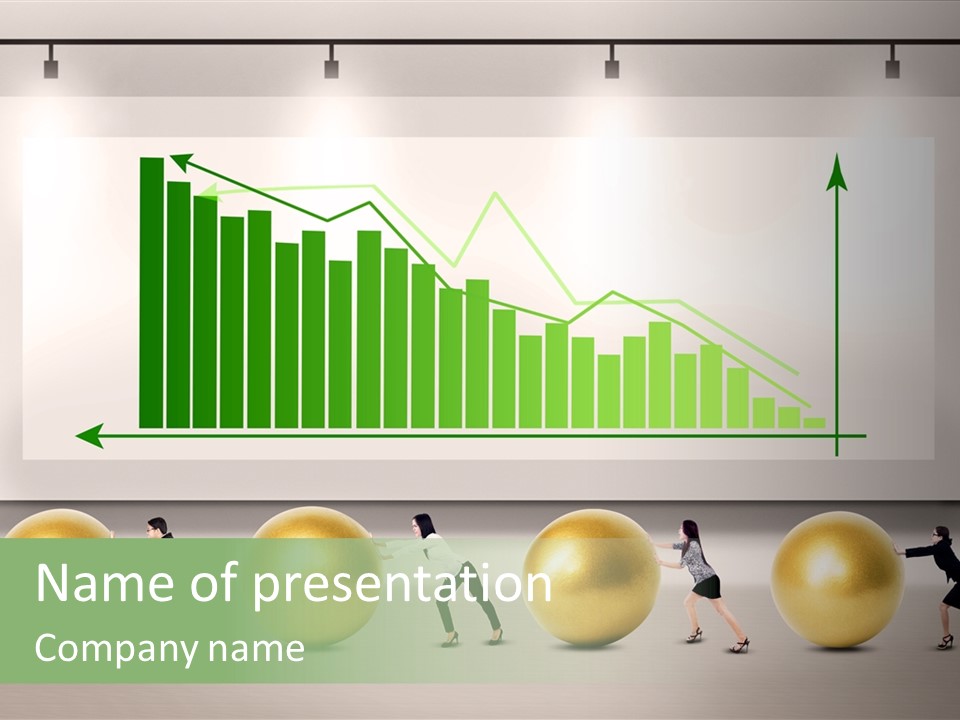 Finance Businesswoman Chinese PowerPoint Template