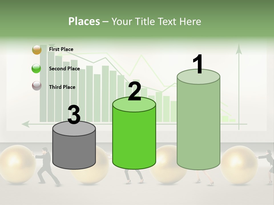 Finance Businesswoman Chinese PowerPoint Template