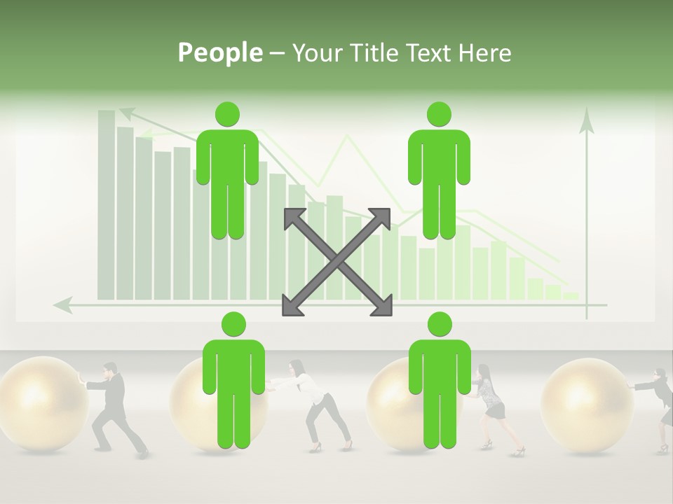 Finance Businesswoman Chinese PowerPoint Template