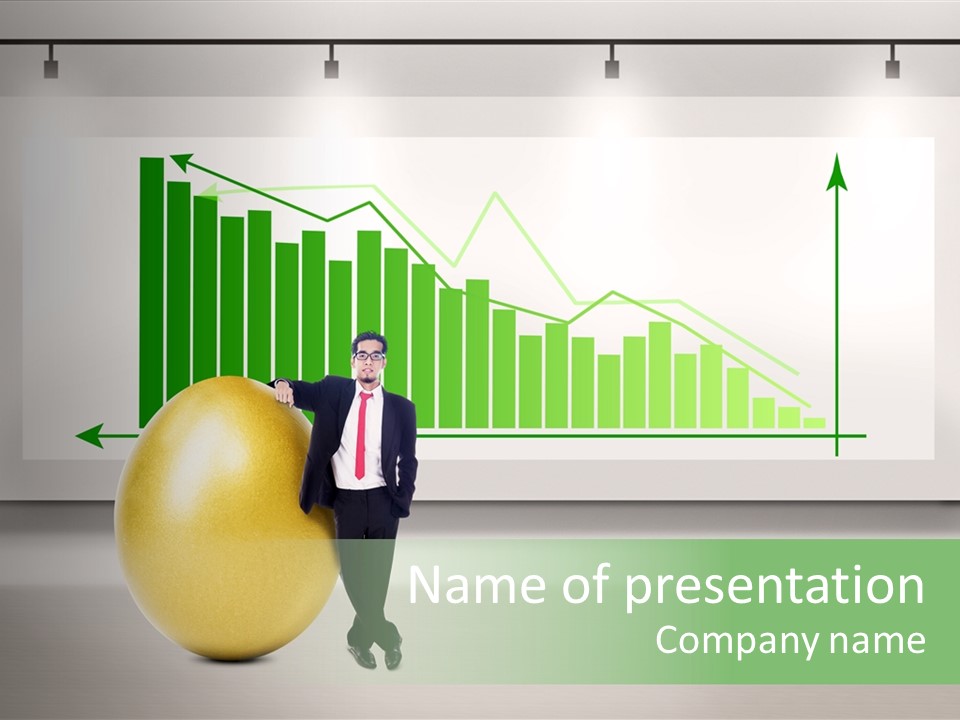 Business Billboard Gold PowerPoint Template