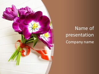 Bunch Of Blossom Card PowerPoint Template