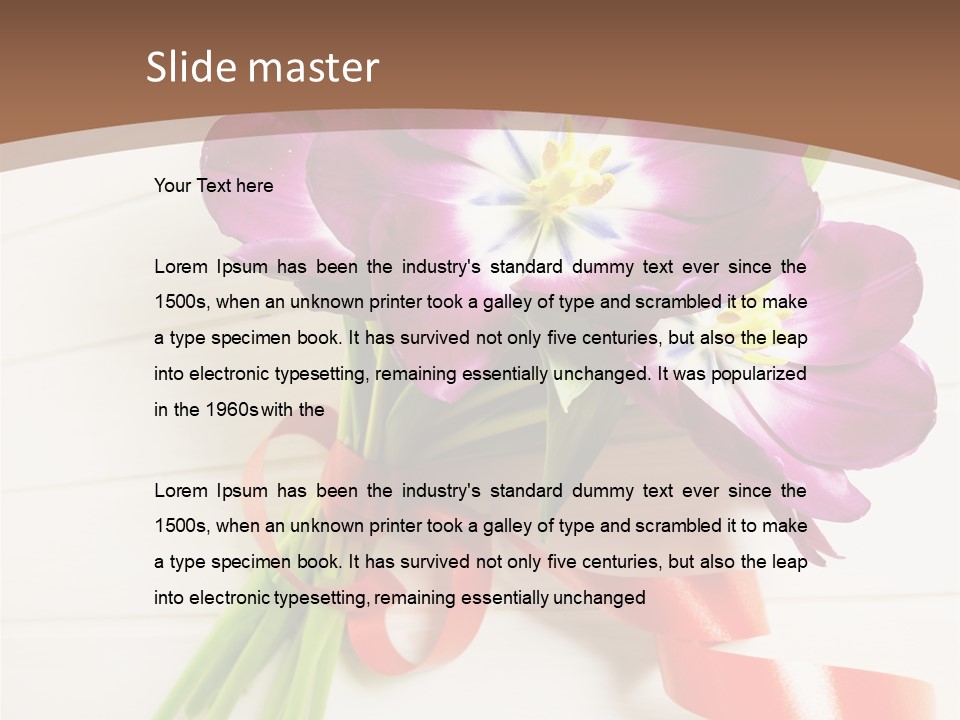 Bunch Of Blossom Card PowerPoint Template