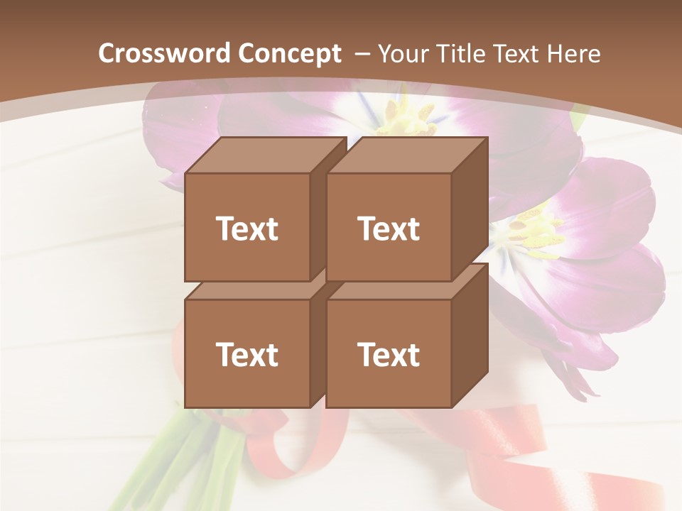Bunch Of Blossom Card PowerPoint Template