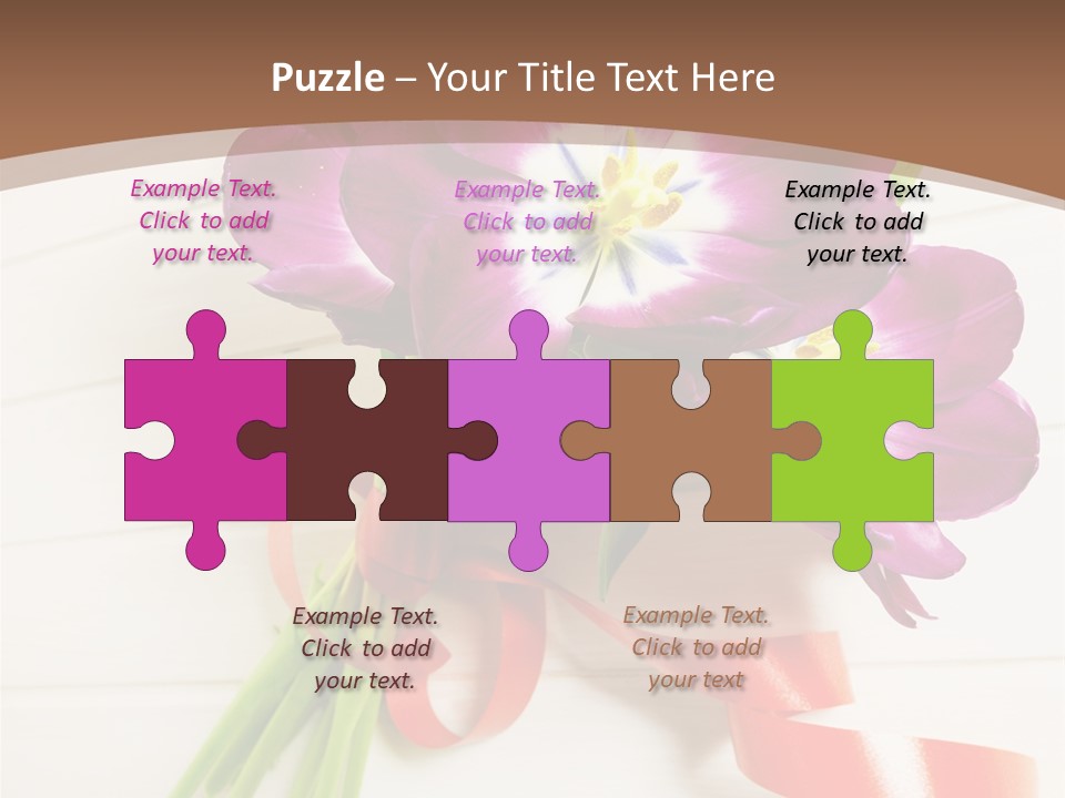 Bunch Of Blossom Card PowerPoint Template