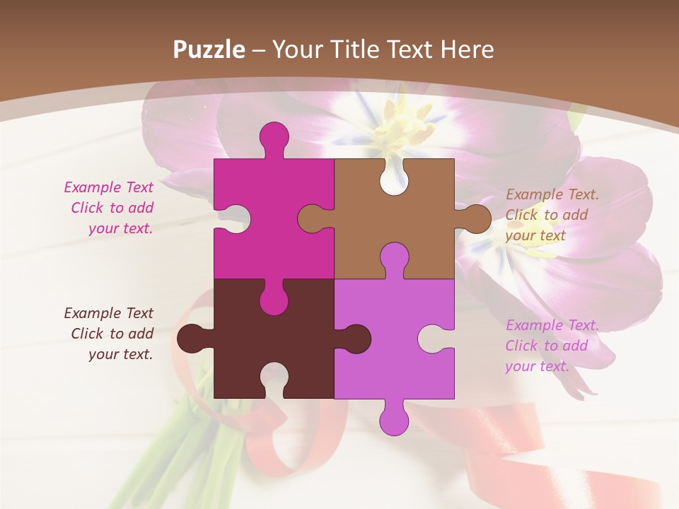 Bunch Of Blossom Card PowerPoint Template