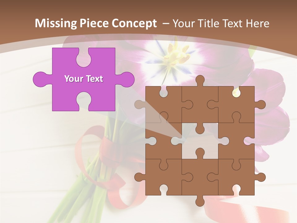Bunch Of Blossom Card PowerPoint Template