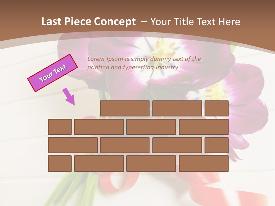 Bunch Of Blossom Card PowerPoint Template