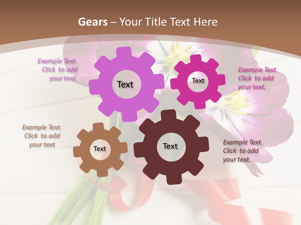 Bunch Of Blossom Card PowerPoint Template
