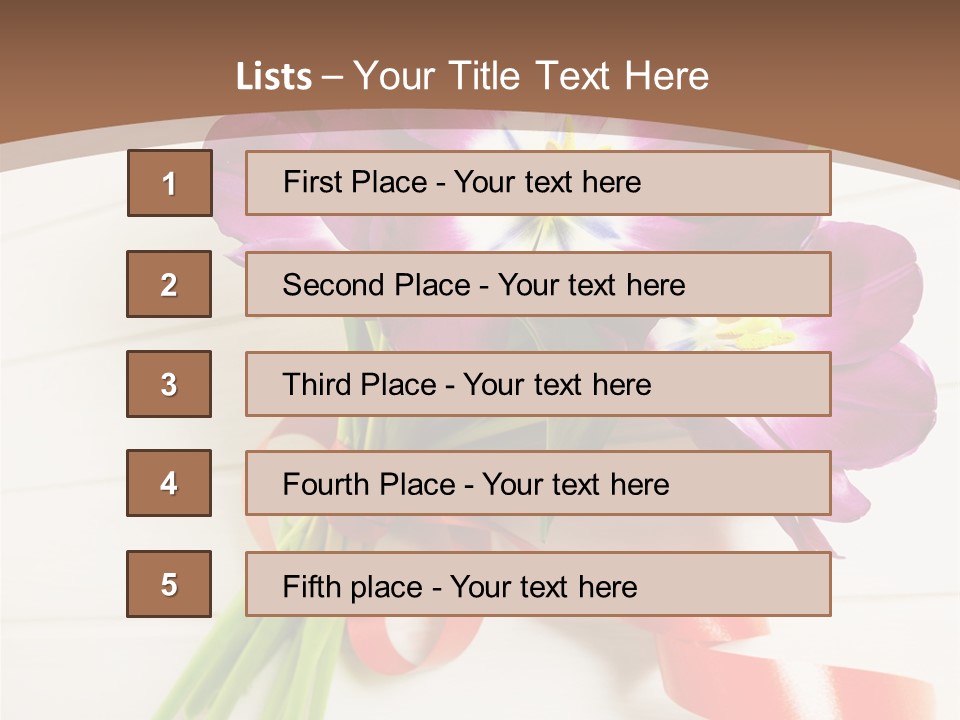 Bunch Of Blossom Card PowerPoint Template