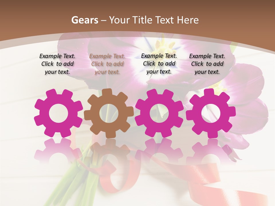 Bunch Of Blossom Card PowerPoint Template