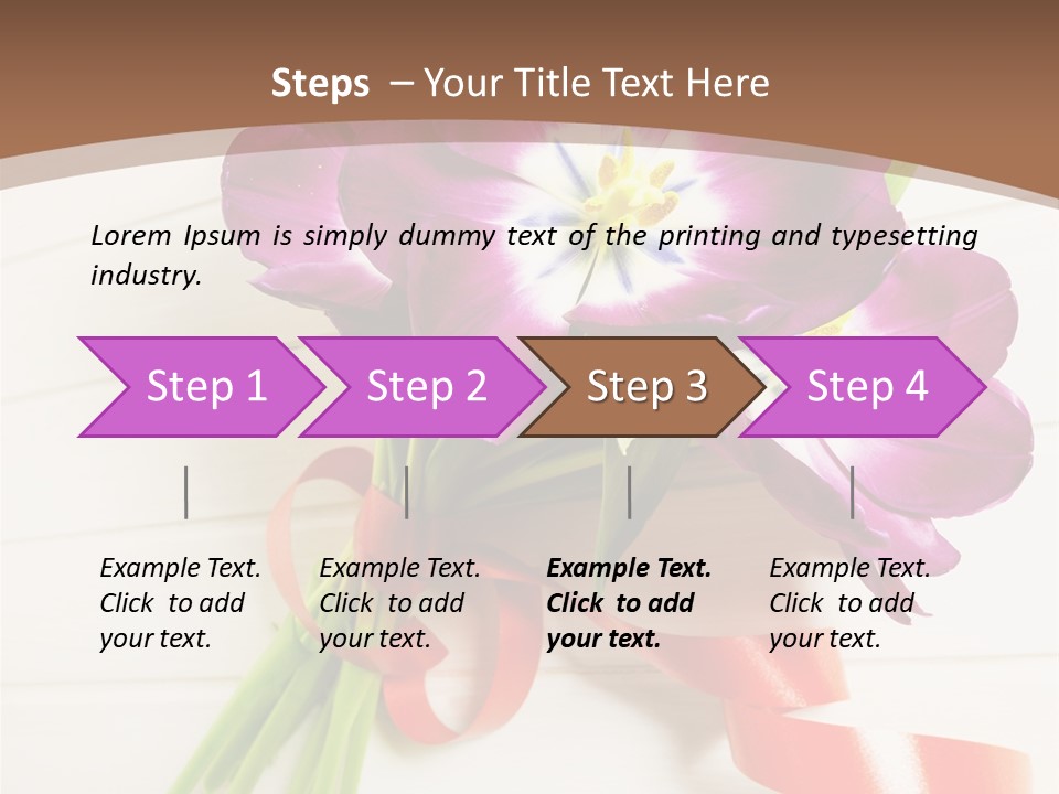 Bunch Of Blossom Card PowerPoint Template