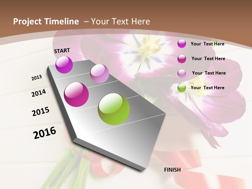 Bunch Of Blossom Card PowerPoint Template