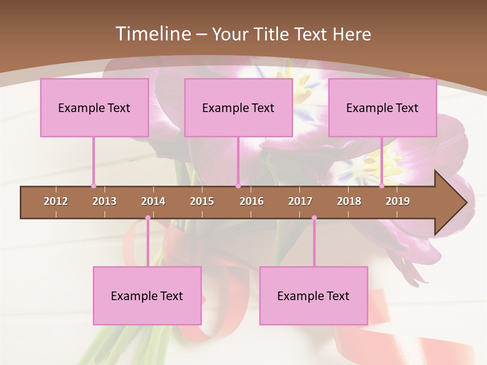 Bunch Of Blossom Card PowerPoint Template