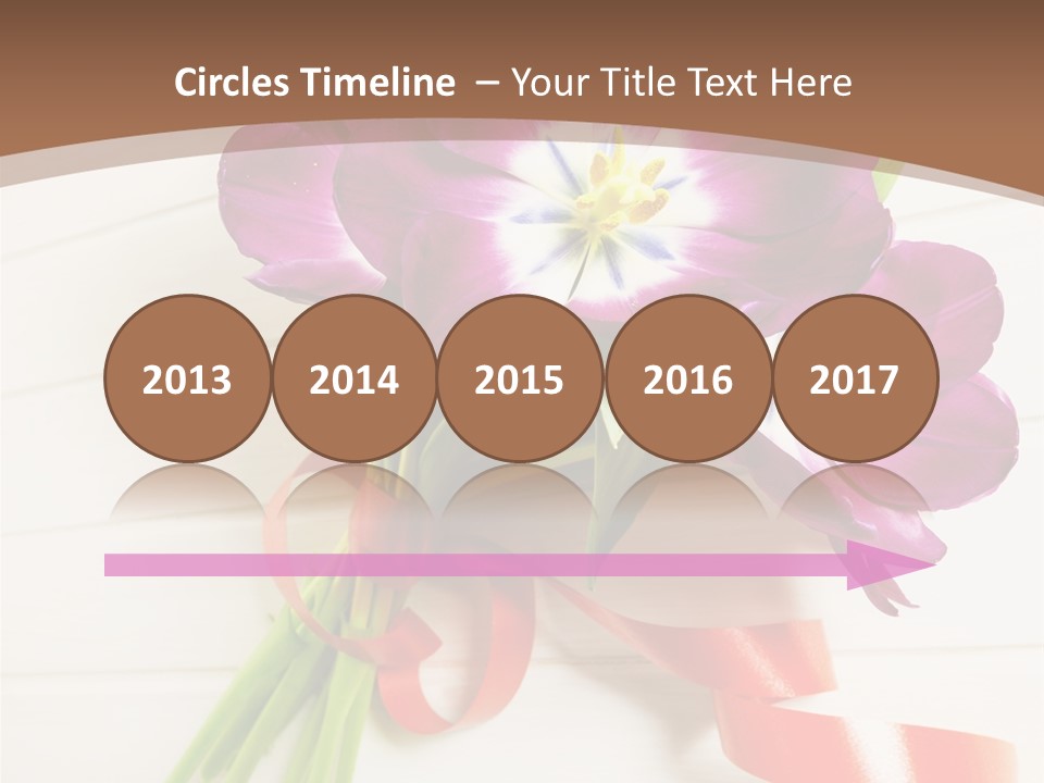 Bunch Of Blossom Card PowerPoint Template