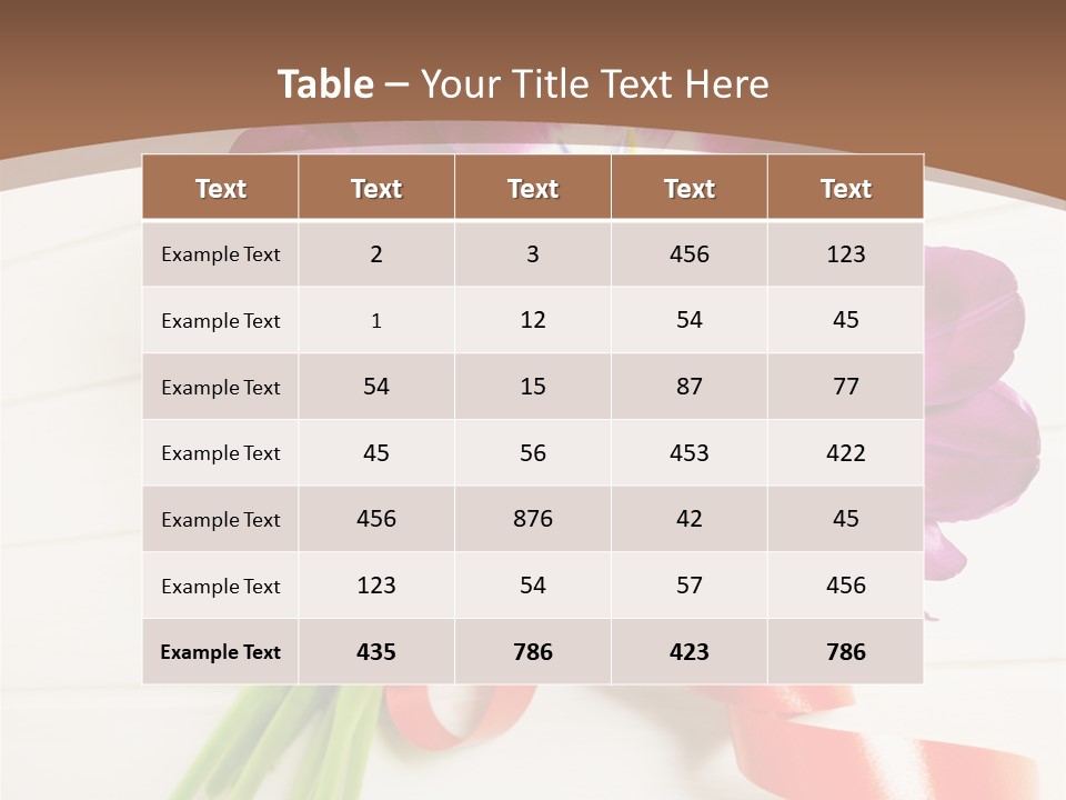 Bunch Of Blossom Card PowerPoint Template