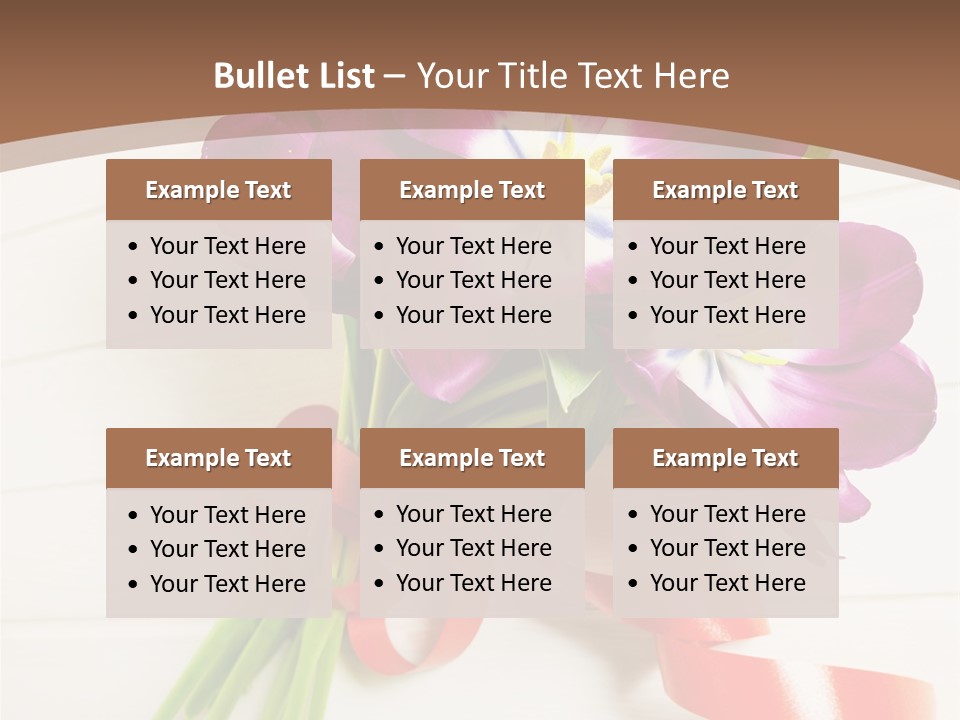 Bunch Of Blossom Card PowerPoint Template