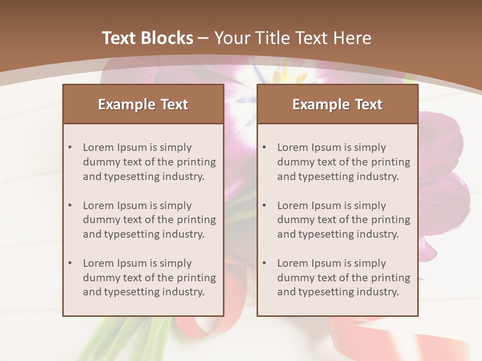 Bunch Of Blossom Card PowerPoint Template