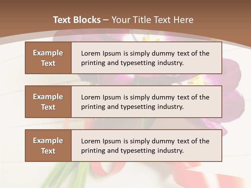 Bunch Of Blossom Card PowerPoint Template