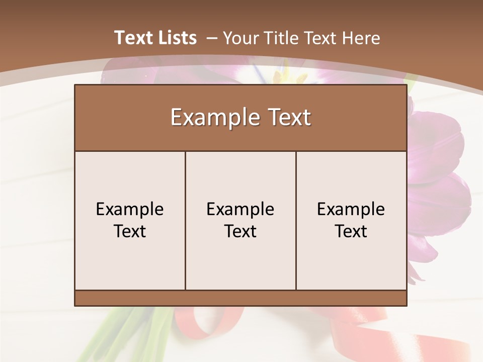 Bunch Of Blossom Card PowerPoint Template