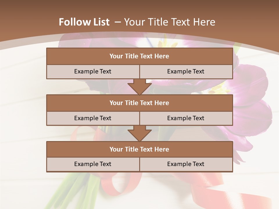 Bunch Of Blossom Card PowerPoint Template