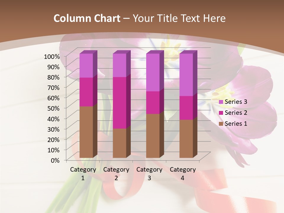 Bunch Of Blossom Card PowerPoint Template