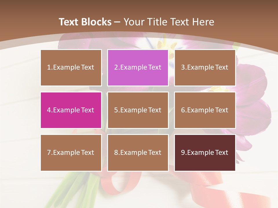 Bunch Of Blossom Card PowerPoint Template