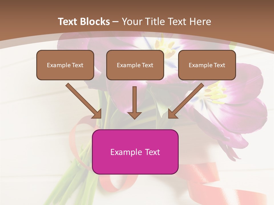 Bunch Of Blossom Card PowerPoint Template