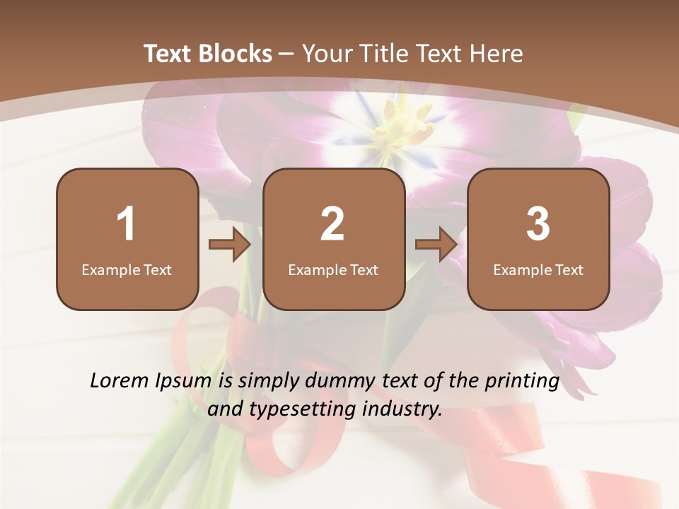 Bunch Of Blossom Card PowerPoint Template