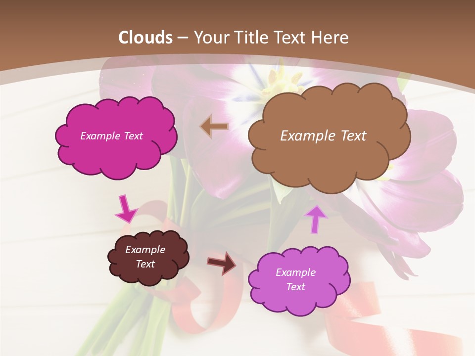 Bunch Of Blossom Card PowerPoint Template