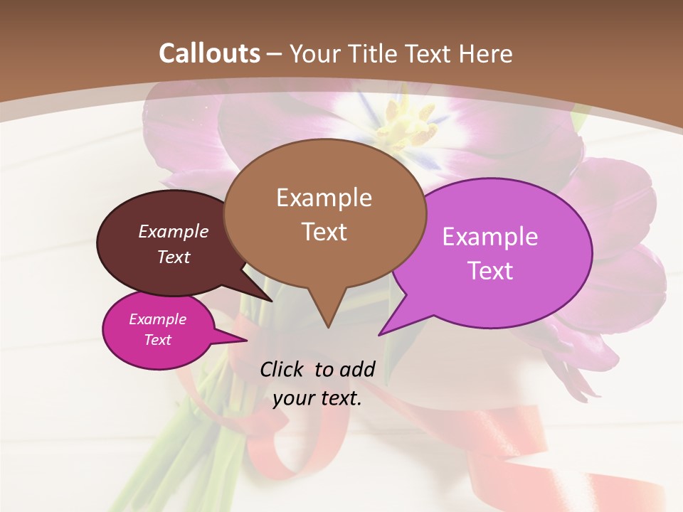 Bunch Of Blossom Card PowerPoint Template