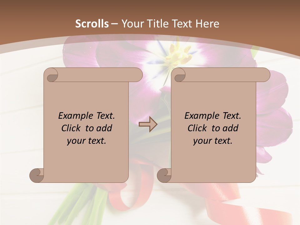 Bunch Of Blossom Card PowerPoint Template