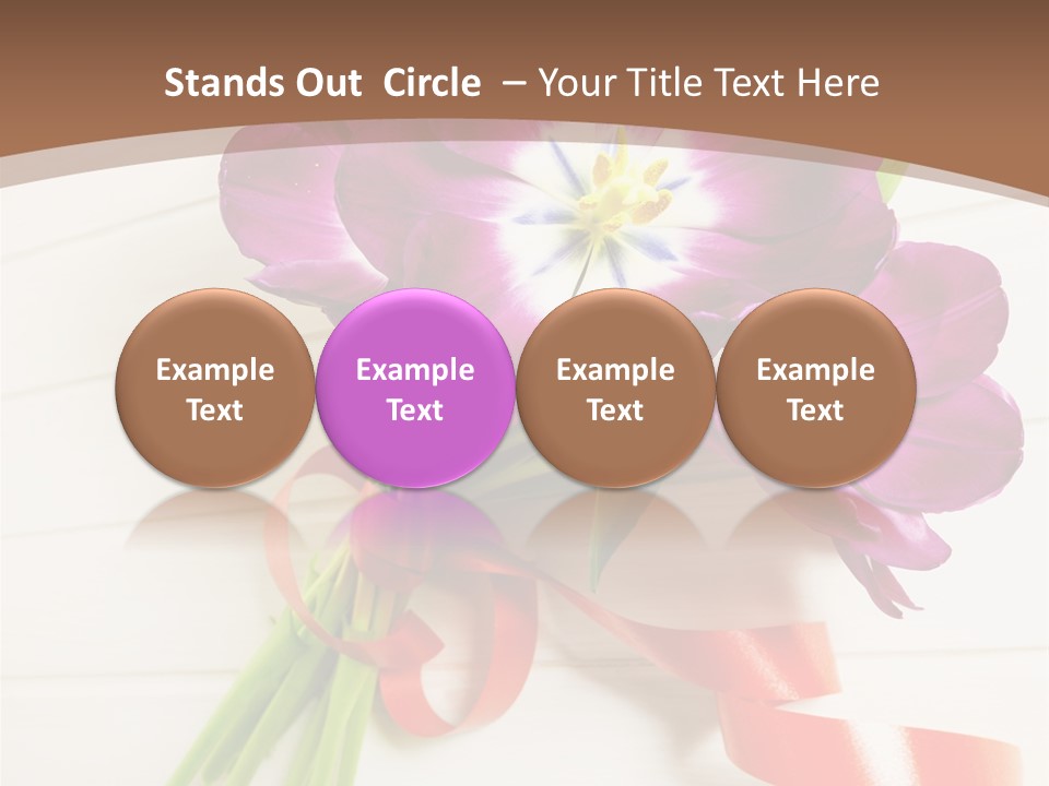 Bunch Of Blossom Card PowerPoint Template