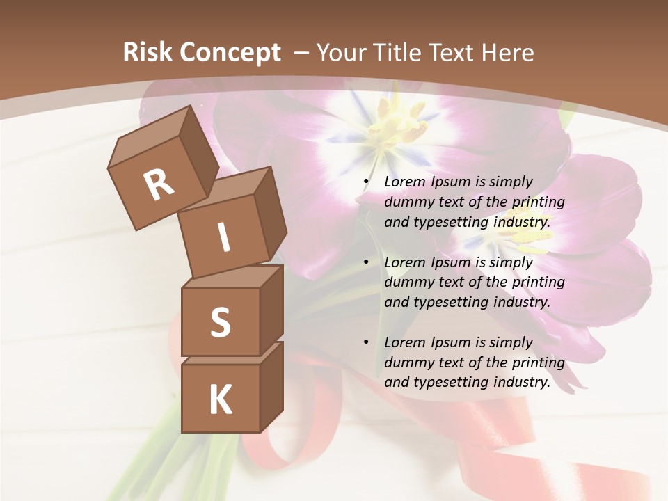 Bunch Of Blossom Card PowerPoint Template