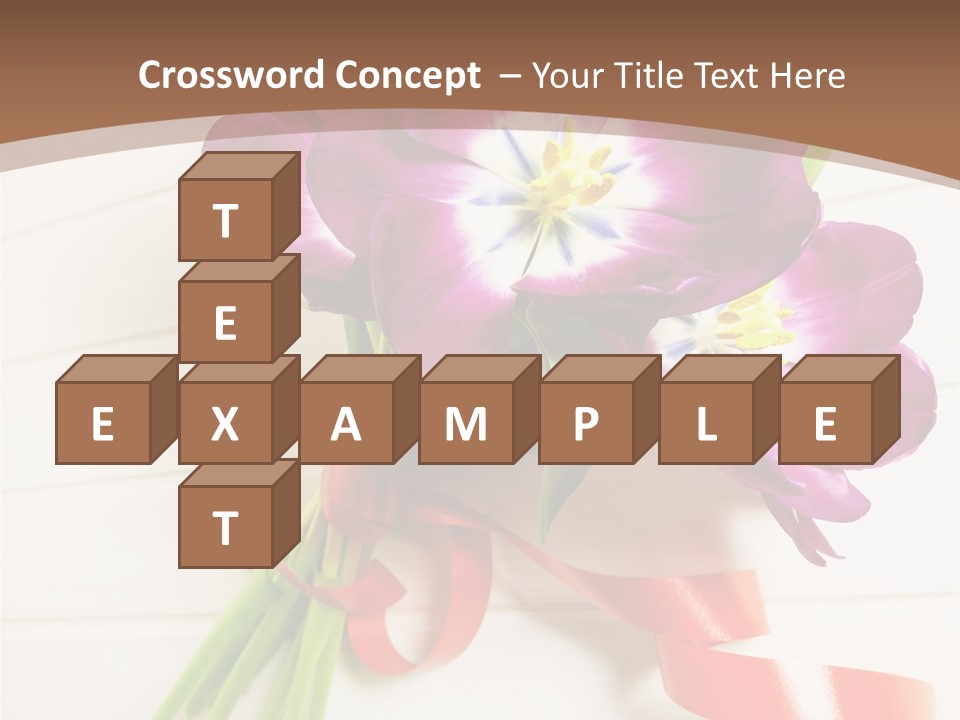 Bunch Of Blossom Card PowerPoint Template