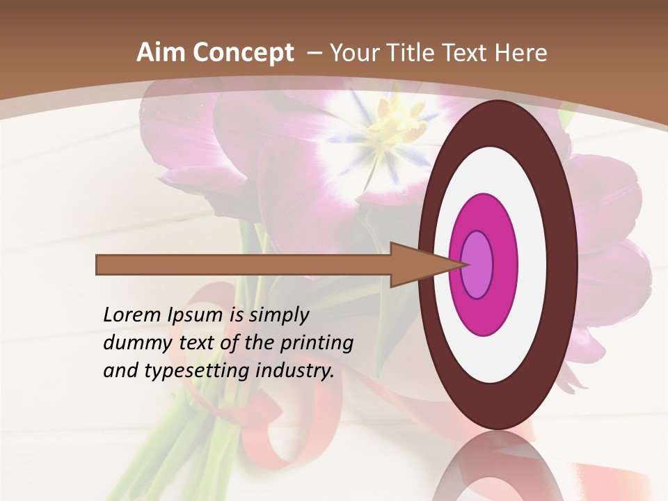 Bunch Of Blossom Card PowerPoint Template