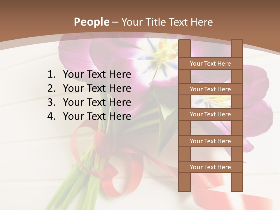 Bunch Of Blossom Card PowerPoint Template