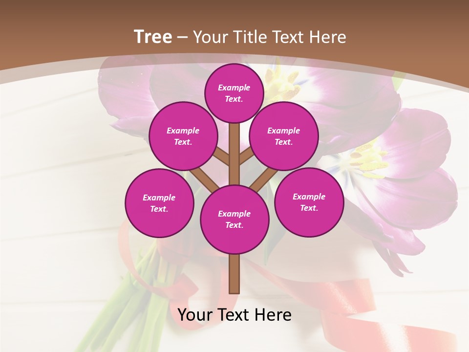 Bunch Of Blossom Card PowerPoint Template