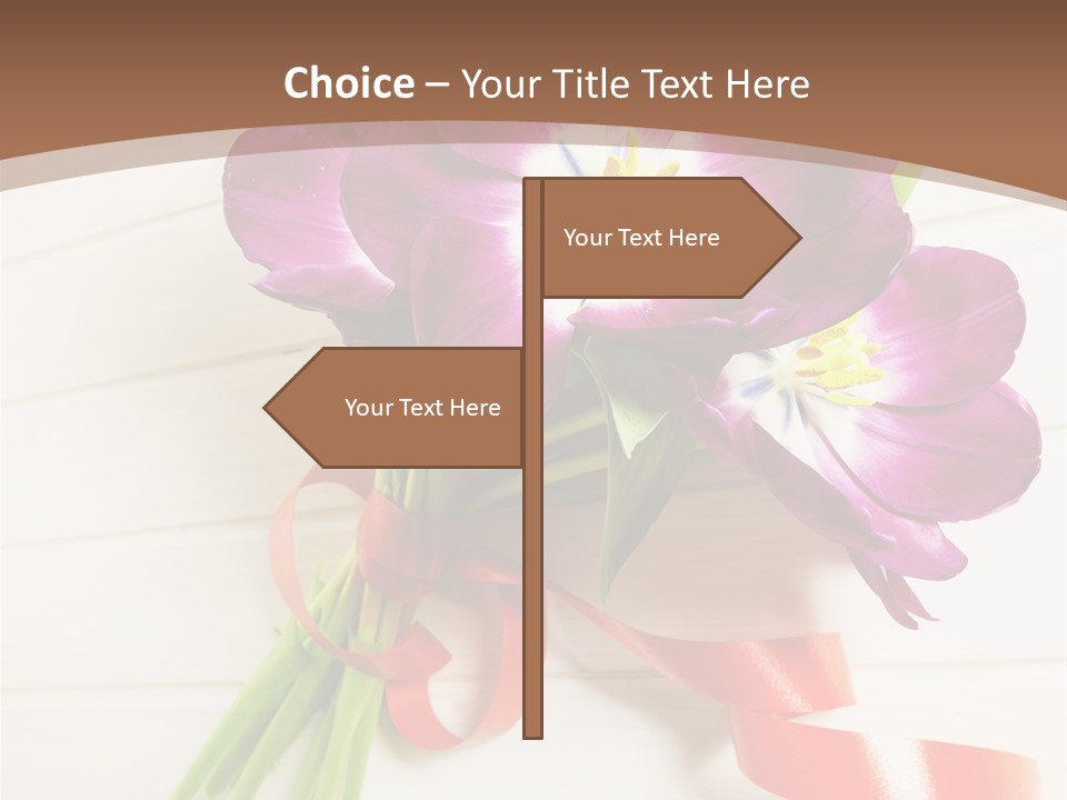 Bunch Of Blossom Card PowerPoint Template
