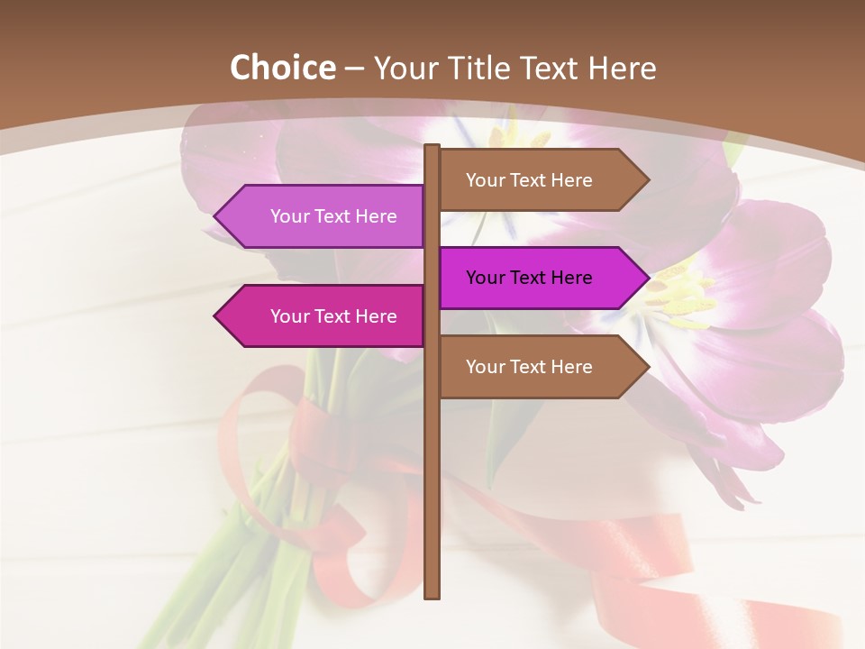 Bunch Of Blossom Card PowerPoint Template