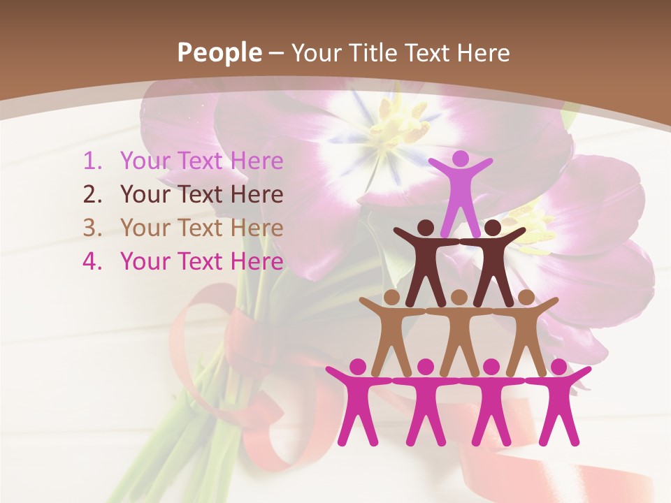 Bunch Of Blossom Card PowerPoint Template